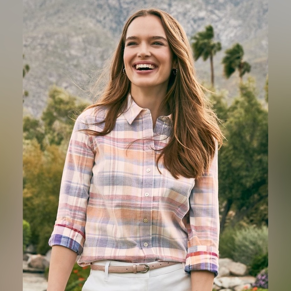 NWT Tommy Bahama Costa Cord plaid shirt